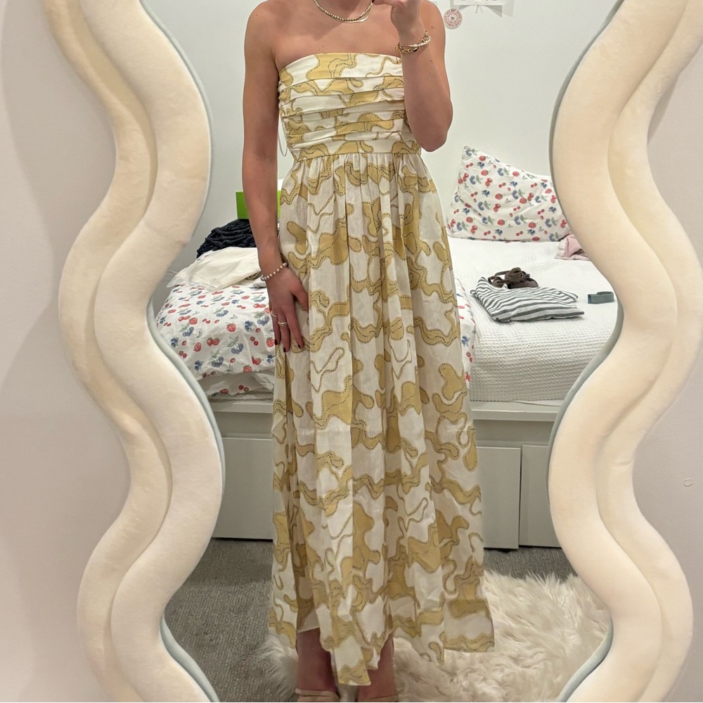 Vrg Grl maxi strapless dress, size 2